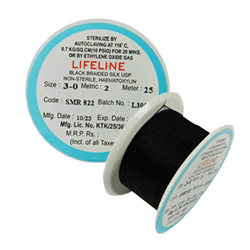 Sutures Reel (Black Braided Silk) - LIFELINE